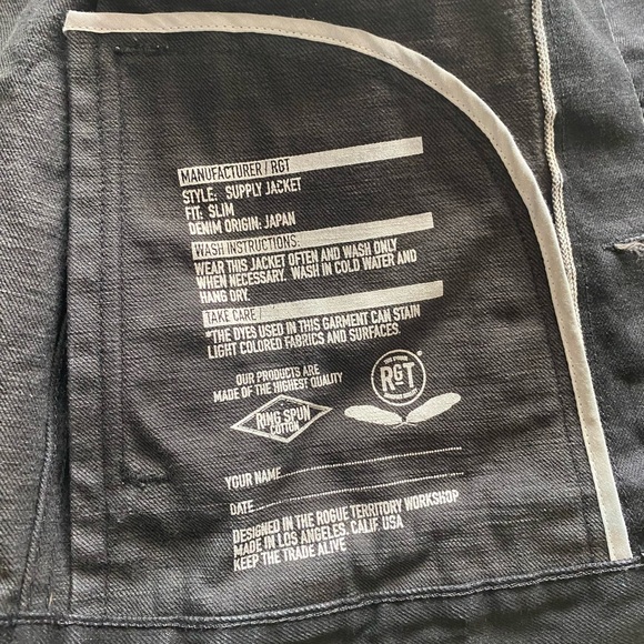 SOLD Mens Rogue Territory Denim Jacket Sz - Picture 6 of 16